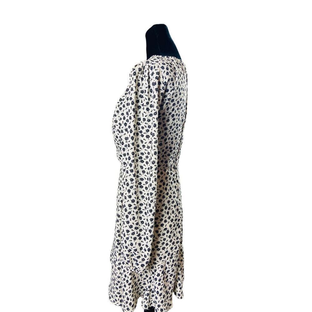Francesca's Collections Black and White Floral Midi Dress - Picture 3 of 8